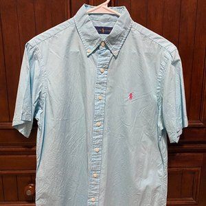 Turquoise Ralph Lauren Button Down Polo Shirt